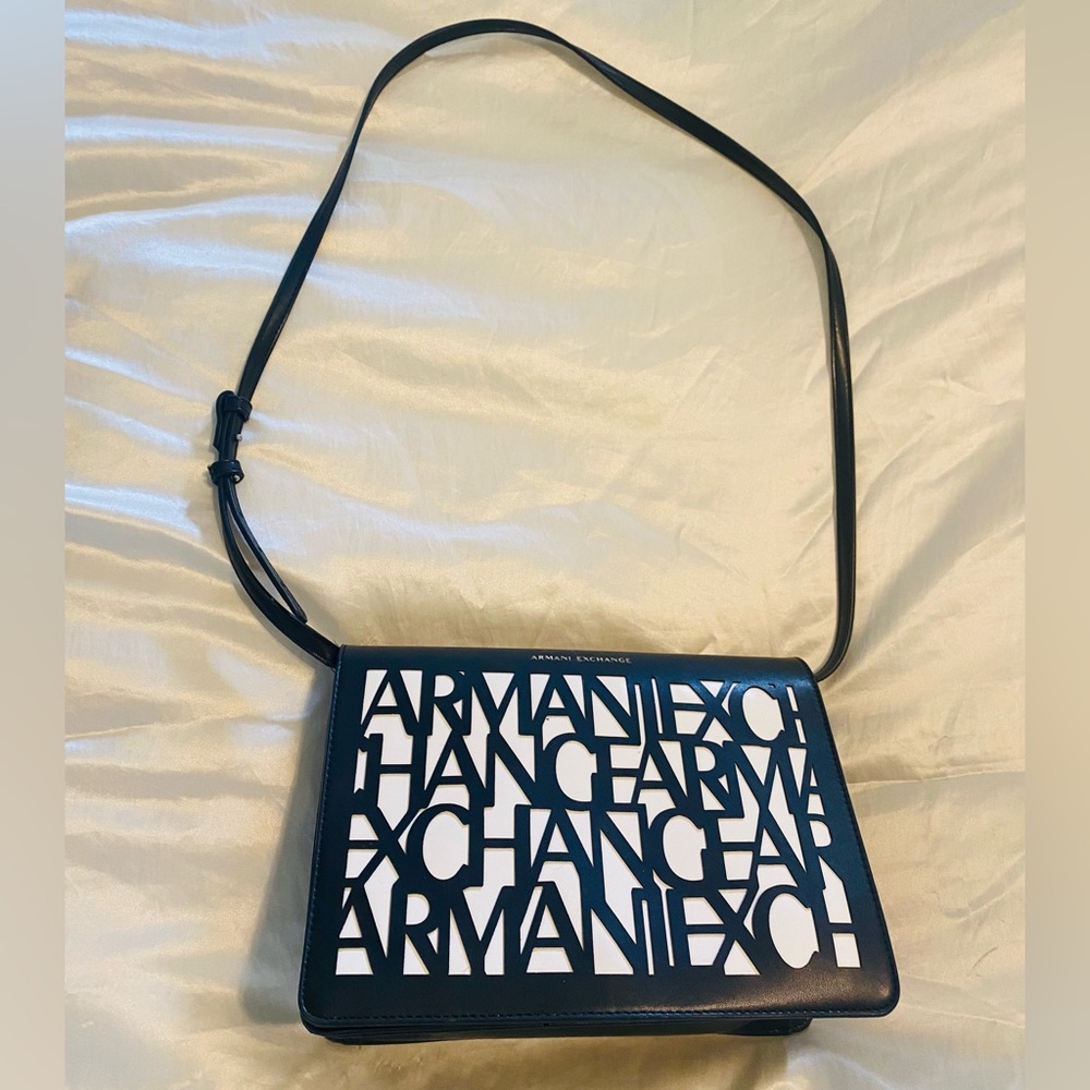 Armani Exchange Black and White Bag